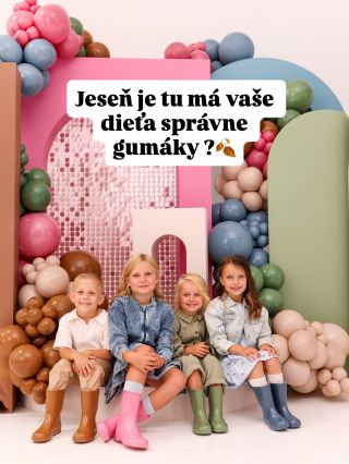 Jeseň je tu a kaluže volajú! 🍁🌧️ S gumákmi MudMe sa deti môžu hrať vonku bez starostí – odolné, pohodlné a v krásnych...